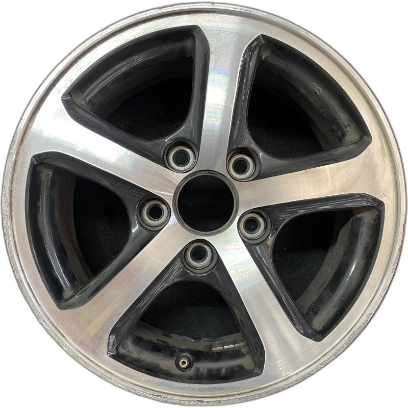 15″ CIVIC 15 15×6 alloy exposed lug nuts 5 spoke black inlay Original OEM Wheel Rim