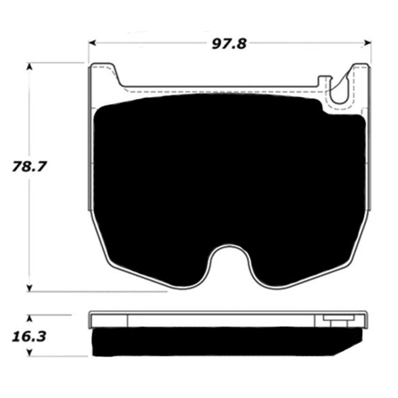 Porterfield Brake Pads for 2007 MERCEDES-BENZ SL55 AMG w/8piston Front Caliper