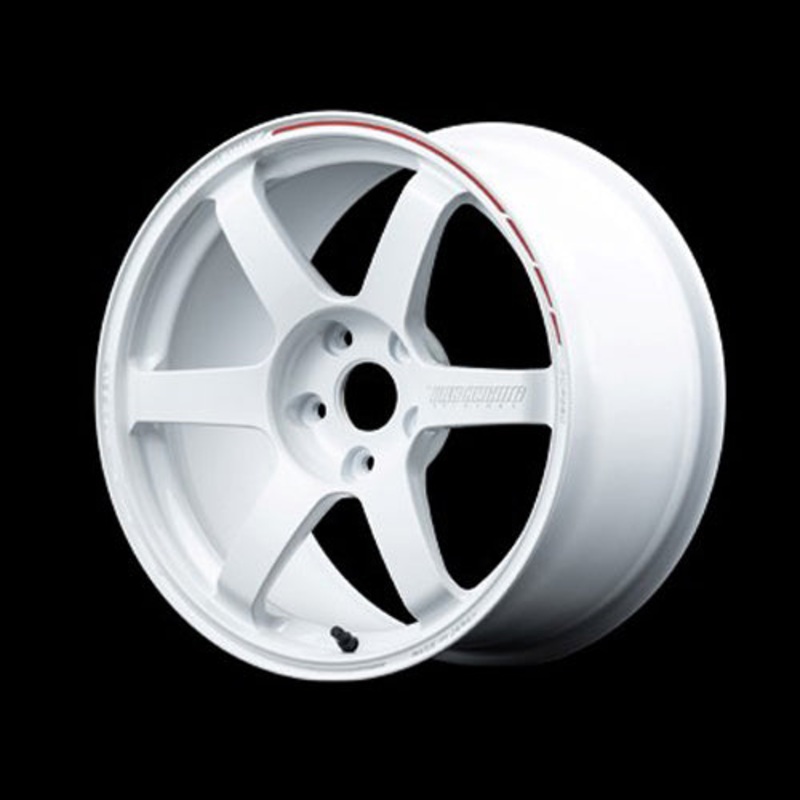 Volk Racing TE37 Saga S-Plus Time Attack Wheel – 18×8.5 +43 | 5×114.3 | Dash White / REDOT