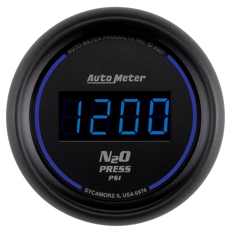Autometer Ultra-Lite 2-1/16in 1600 PSI Digital Nitrous Pressure Gauge Black Universal | 4361
