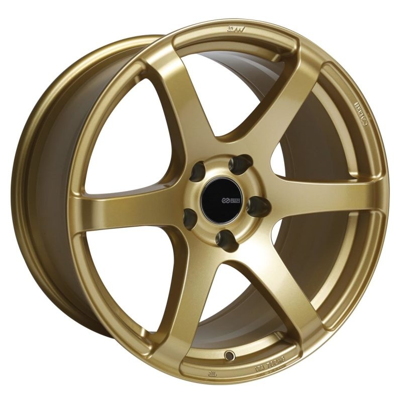 Enkei T6S 18×8 45mm Offset 5×100 Bolt Pattern 72.6 Bore Gold Wheel