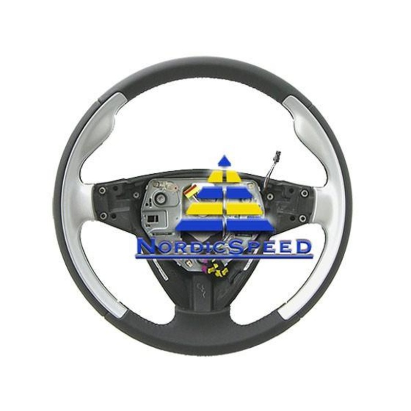 Steering Wheel Aero Perforated Leather & Chrome OEM SAAB