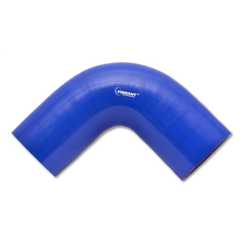 Vibrant 4 Ply Reinforced Silicone Elbow Connector – 2.75in I.D. – 90 deg. Elbow (BLUE)