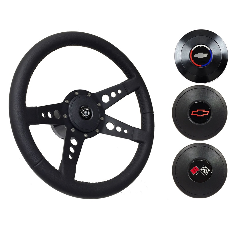 1970-88 Monte Carlo Steering Wheel Kit | Black Leather | ST3171