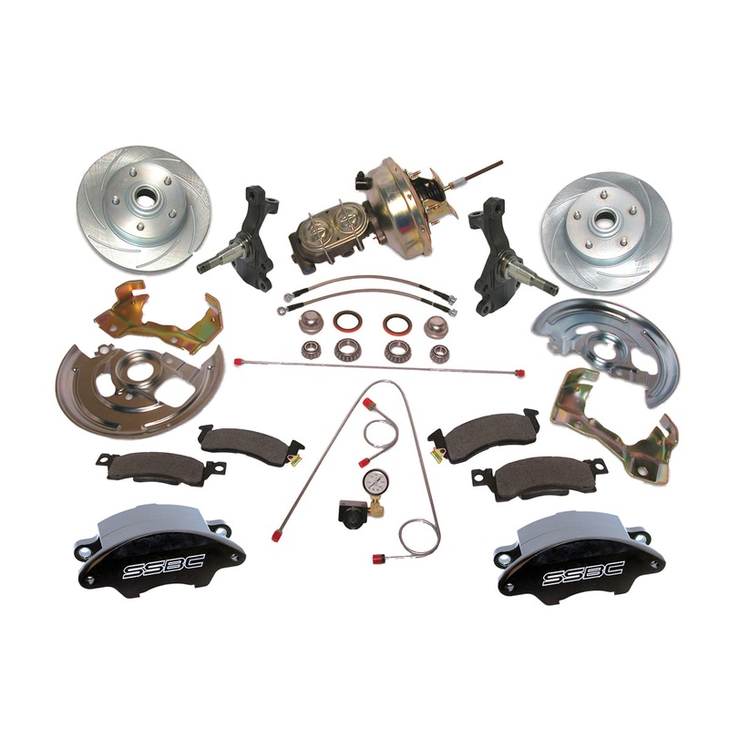 American Made Super Twin HD 2-Piston Billet Aluminum Front Drum to Disc Brake Conversion Kit W/Rotors. Black A123-1ADSBK