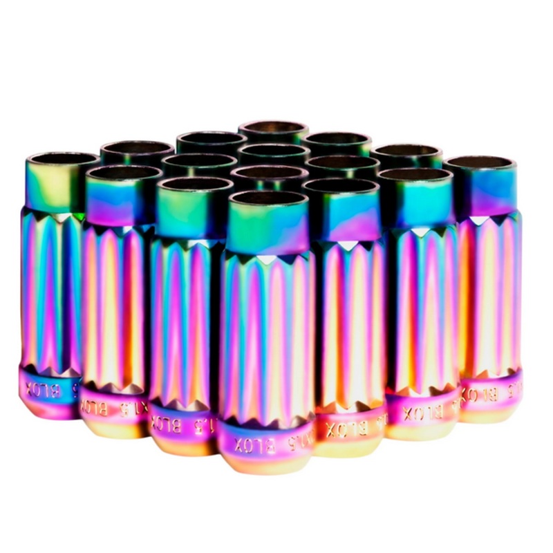 BLOX Racing 12-Sided P17 Tuner Lug Nuts 12×1.25 – NEO Chrome Steel – Set of 16