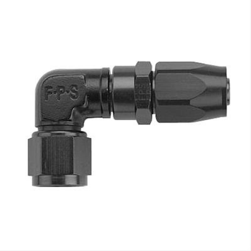 Fragola -6AN x 90 Degree Low Profile Forged Hose End – Black