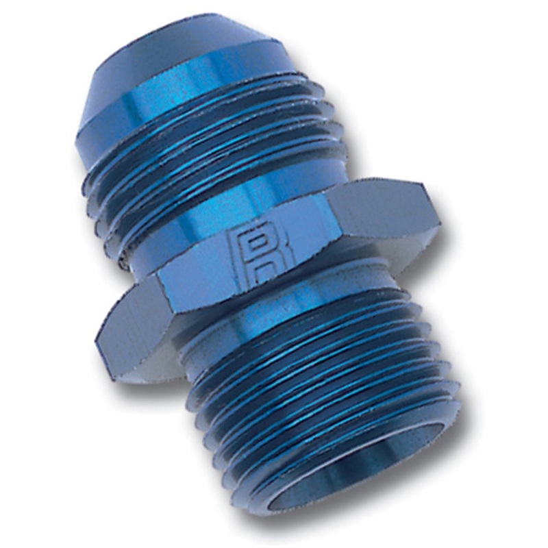 Russell Performance -12 AN Flare to 14mm x 1.5 Metric Thread Adapter (Blue)