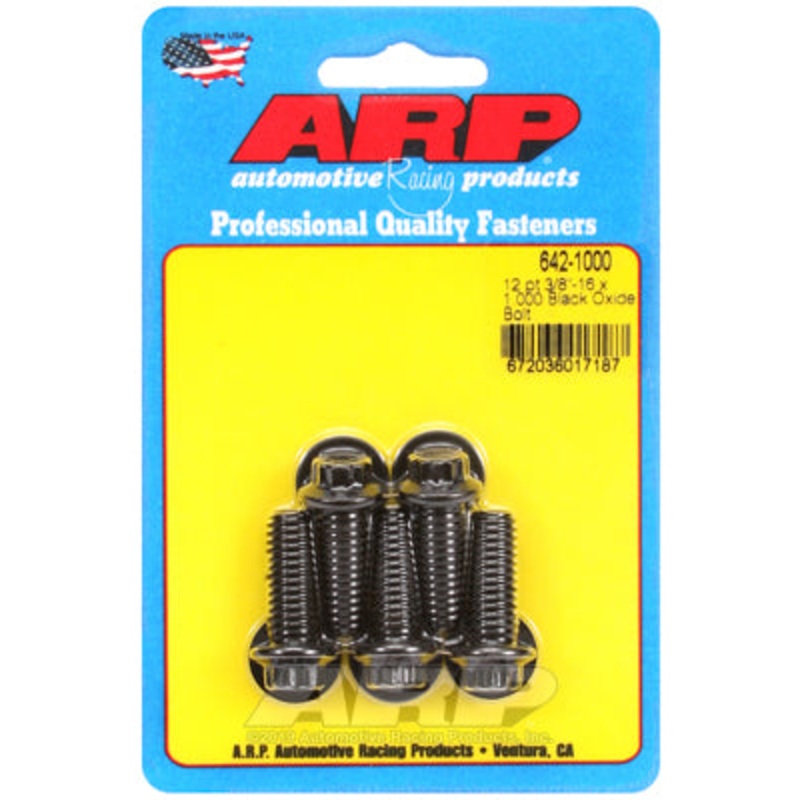 ARP 3/8-16 x 1.000 12pt Black Oxide Bolts