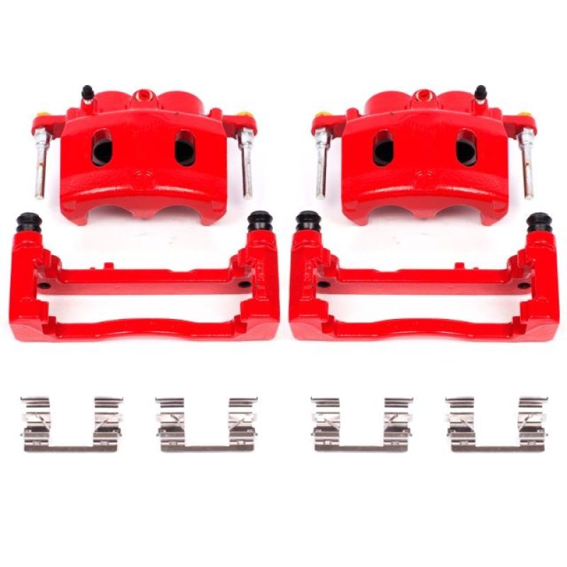 Power Stop 08-16 Cadillac Escalade Front Red Calipers w/Brackets – Pair