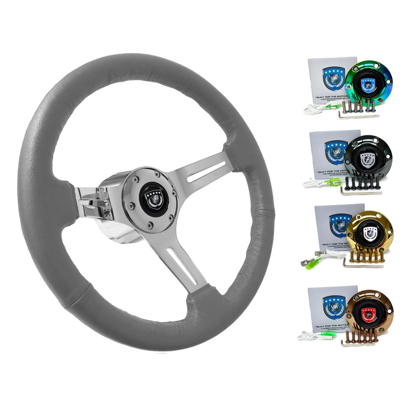 1987-93 BMW 7 Series Steering Wheel Kit | Grey Leather | ST3012GRY