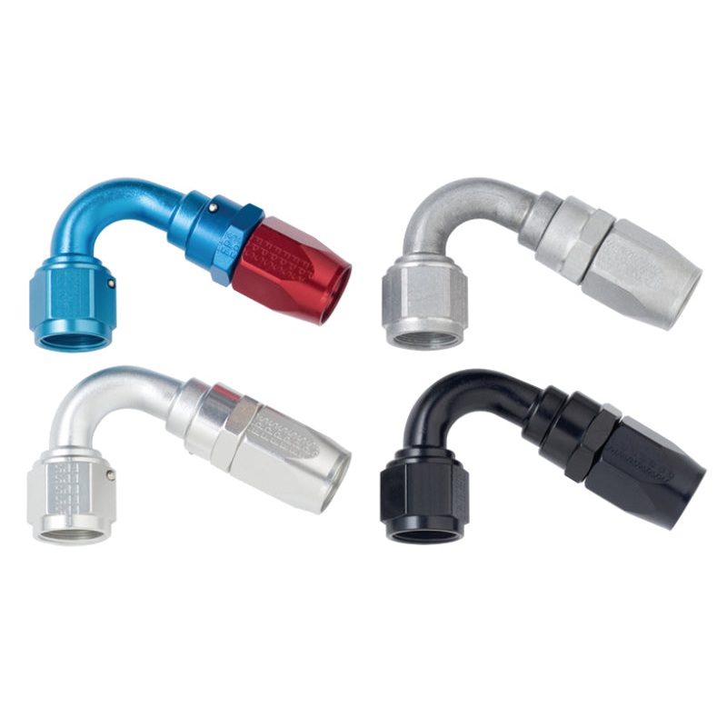 Fragola -8AN x 120 Degree Power Flow Hose End – Blue/Red
