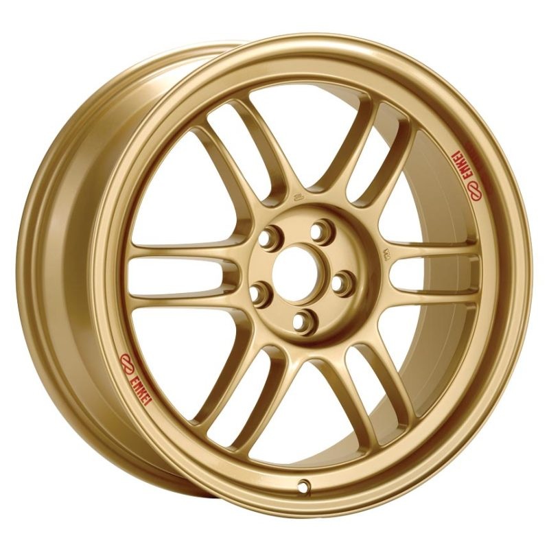 17×8.0 Enkei RPF1, 5×100 45mm Offset 73mm Bore Gold Wheel