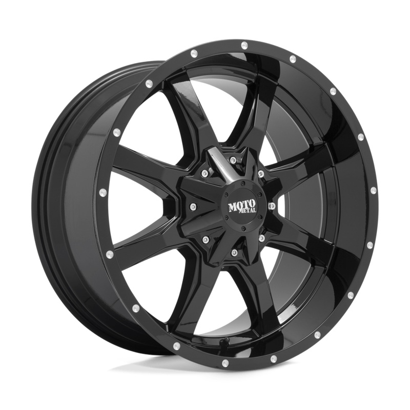 Moto Metal Wheels MO970 20″ 5×127/5×139.7 Gloss Black With Milled Lip