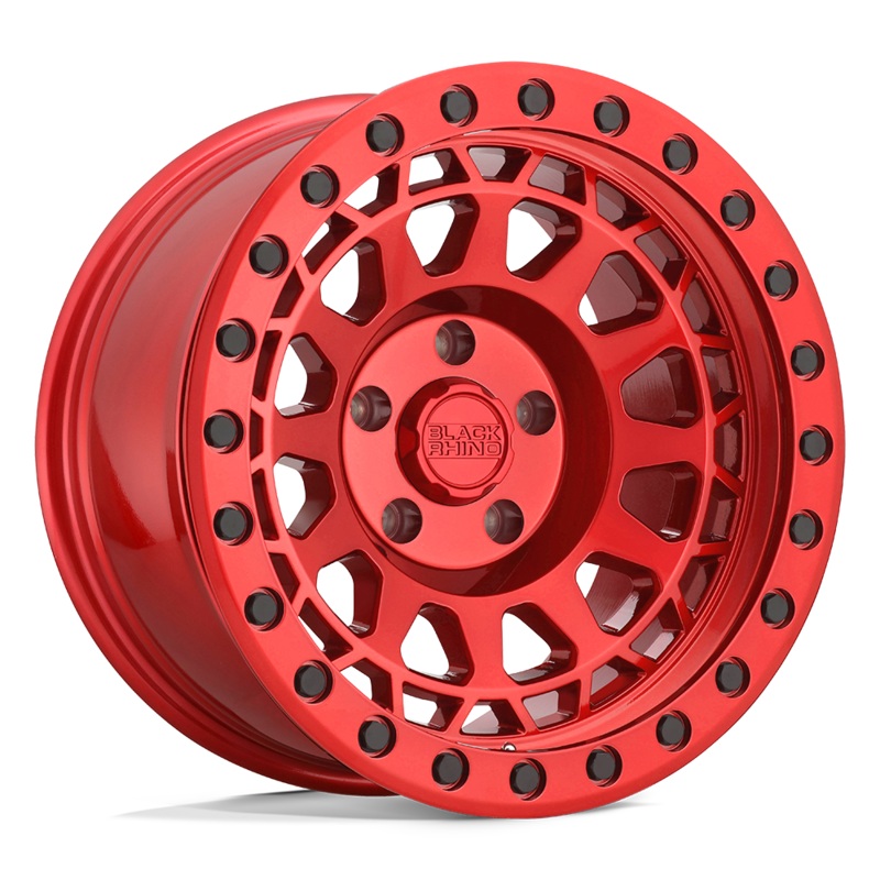Black Rhino Primm Wheel | Candy Red with Black Bolts | 17 in. x 9 in. | 5 x 127 mm Bolt Pattern | 0 mm Offset