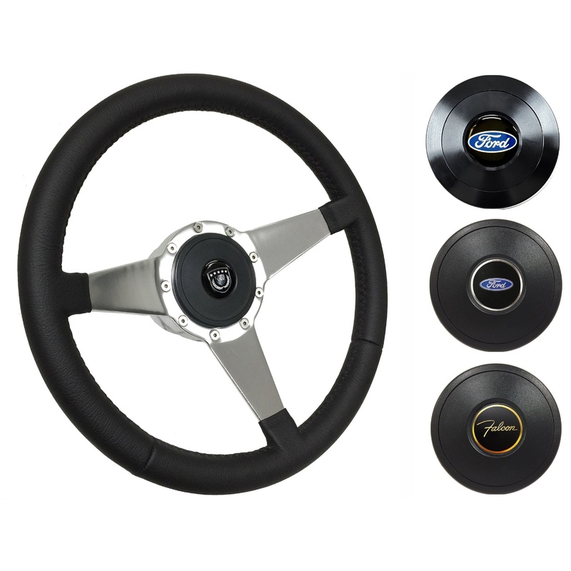 1965-69 Ford Falcon Steering Wheel Kit | Black Leather | ST3087
