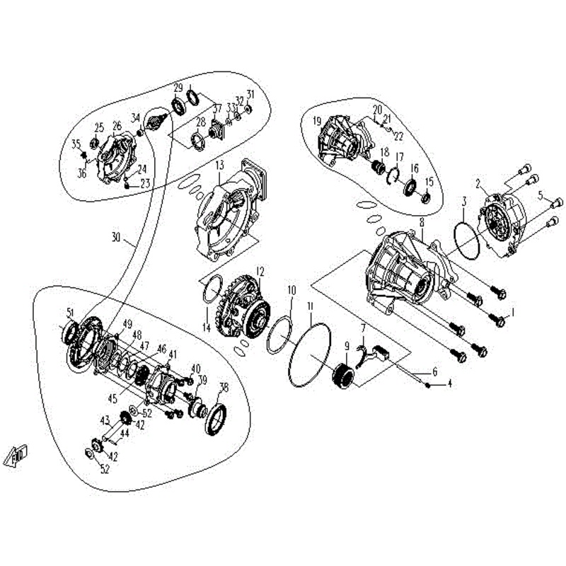 Bevel Gear Comp. Front Axle (Replaces 0180-310020) by CF Moto