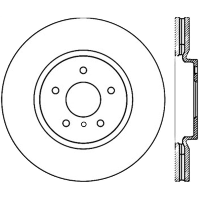 StopTech Power Slot 09 Nissan 370z / 08-09 Infiniti G37 Slotted Front Right CRYO Rotor