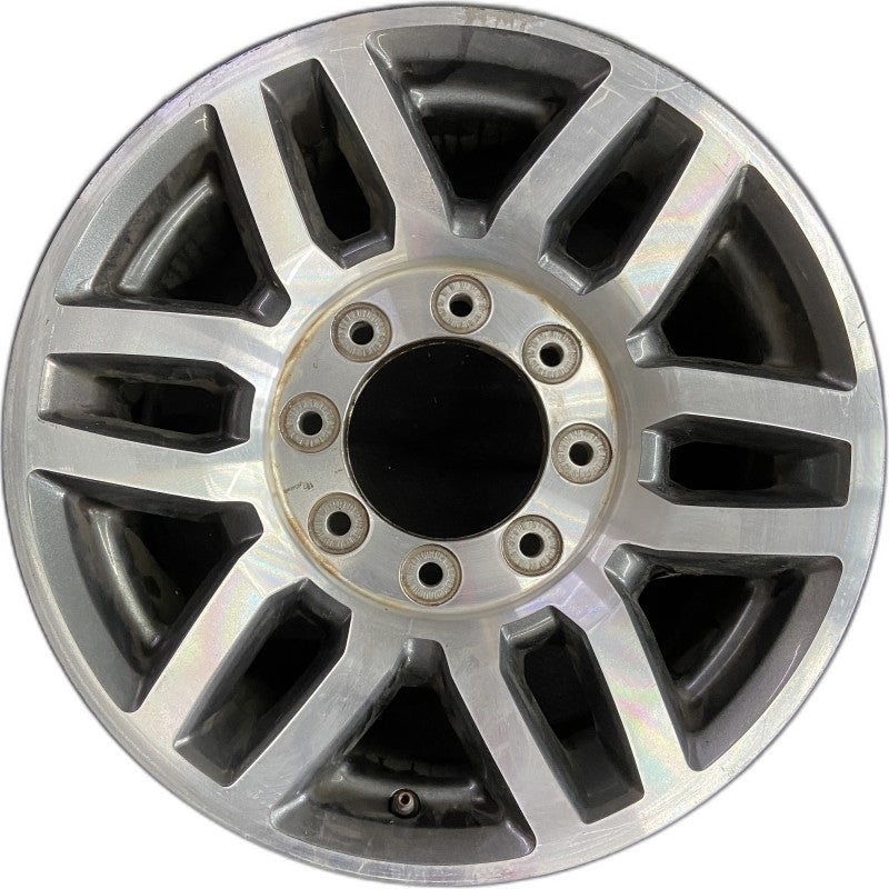 18″ FORD F250SD PICKUP 17 18×8 TPMS aluminum 12 spoke 6 split spokes machined face pockets Original OEM Wheel Rim