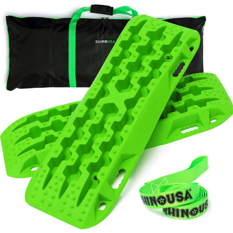 Rhino USA Recovery Traction Boards – Green (Pair)