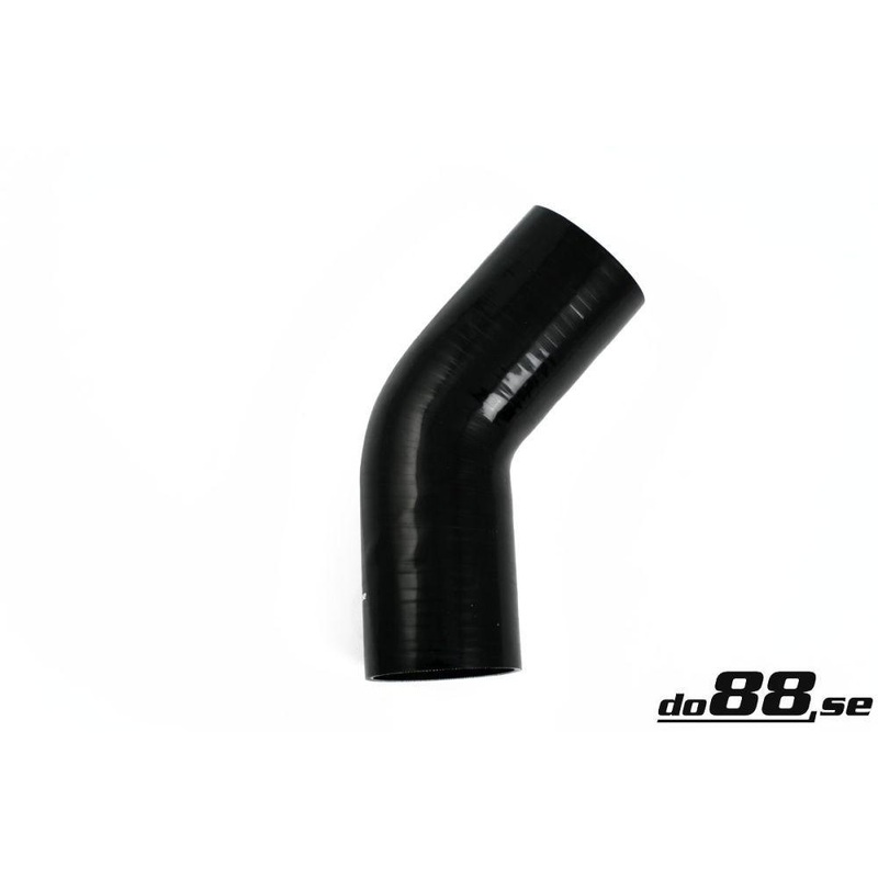 Silicone Hose Black 45 degree 3,5” (89mm)