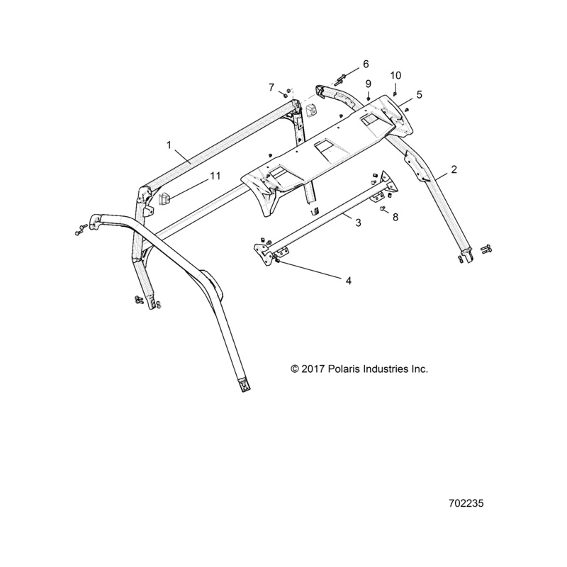 Weld-Rops,Rear,Tr,Blk by Polaris
