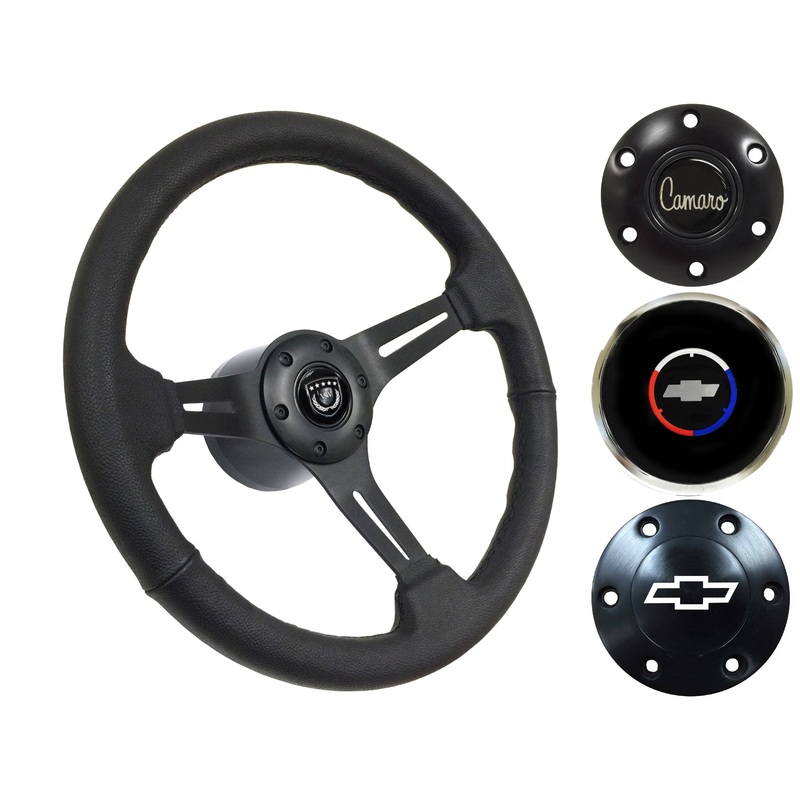 1967-68 Camaro Steering Wheel Kit | Black Leather | ST3060BLK