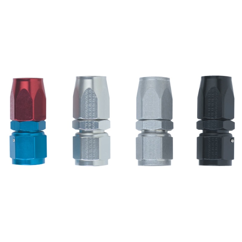 Fragola -12AN Straight Power Flow Hose End – Blue/Red