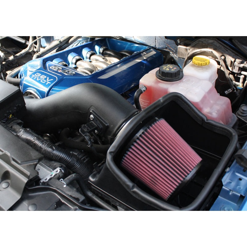 JLT 11-14 Ford F-150 5.0L Black Textured Cold Air Intake Kit w/Red Filter – Tune Req