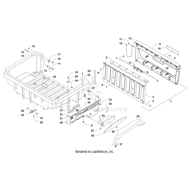 Tailgate Assembly – Black By Arctic Cat