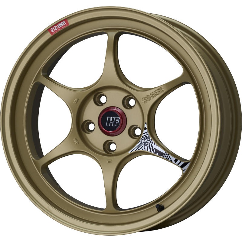 Enkei PF06 18x10in 5×114.3 BP 38mm Offset 75mm Bore Gold Wheel