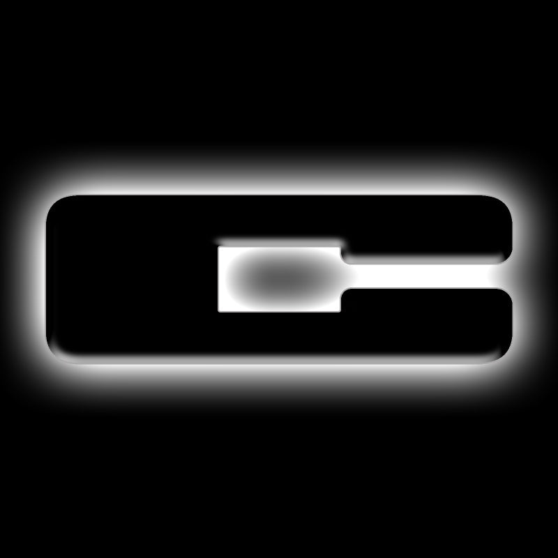 ORACLE Lighting Universal Illuminated LED Letter Badges – Matte Blk Surface Finish – C