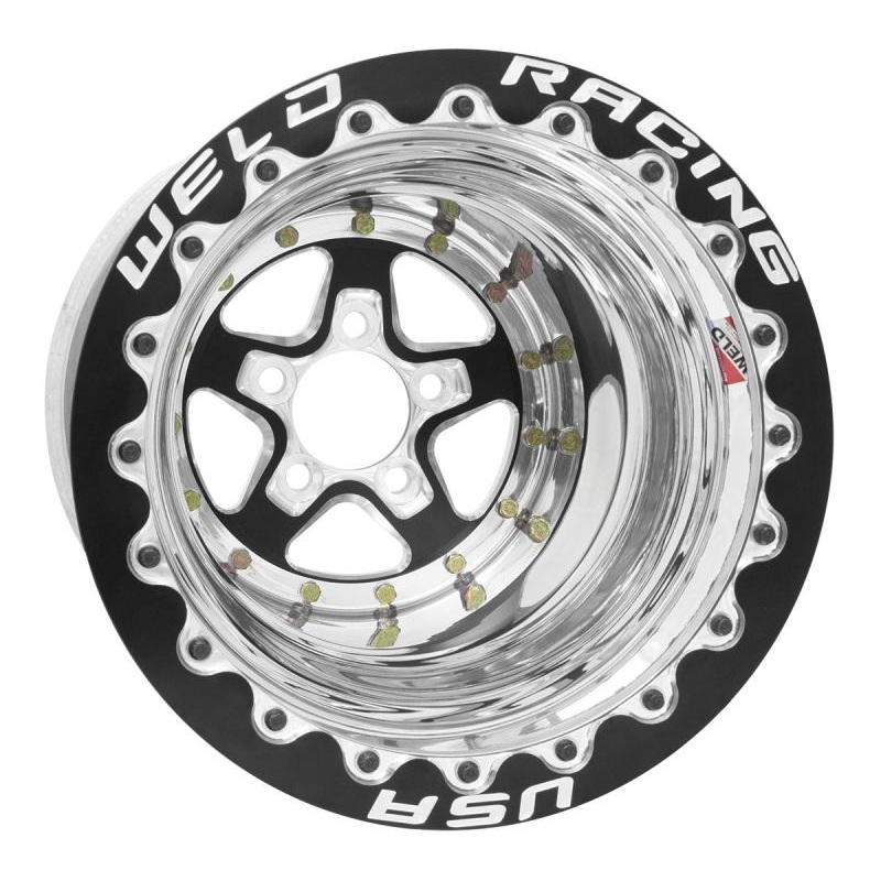 Weld Alumastar 2.0 15×12 / 5×4.5 BP / 6in. BS Black Wheel – Black Single Bead Lock MT