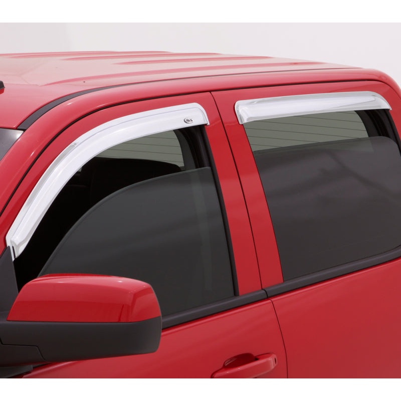AVS 06-08 Lincoln Mark LT Ventvisor Outside Mount Front & Rear Window Deflectors 4pc – Chrome