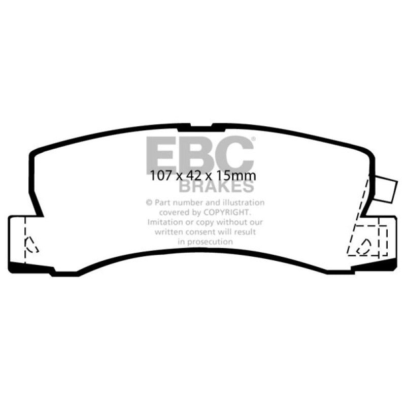 EBC 90-91 Lexus ES250 2.5 Yellowstuff Rear Brake Pads