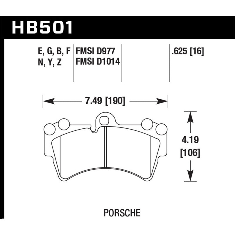 Hawk Porsche HPS Street Front Brake Pads