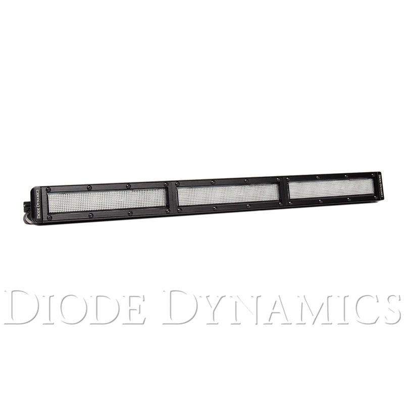 18 Inch LED Light Bar  Single Row Straight Clear Flood Each Stage Series Diode Dynamics