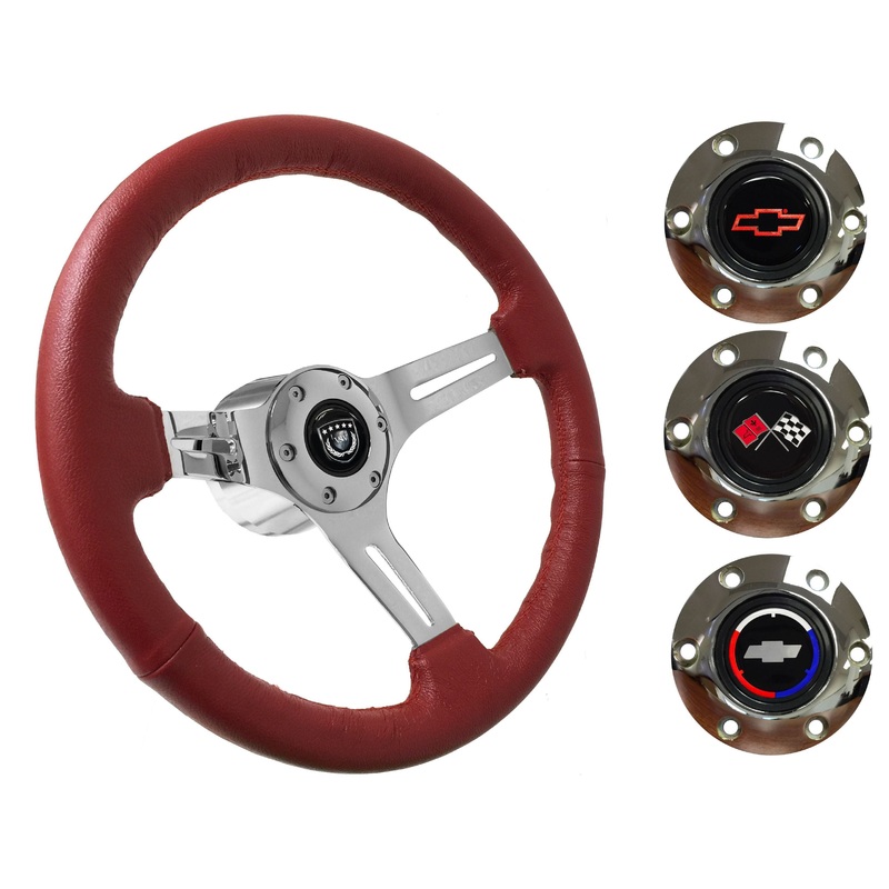 1967 Corvette Steering Wheel Kit | Red Leather | ST3012RED