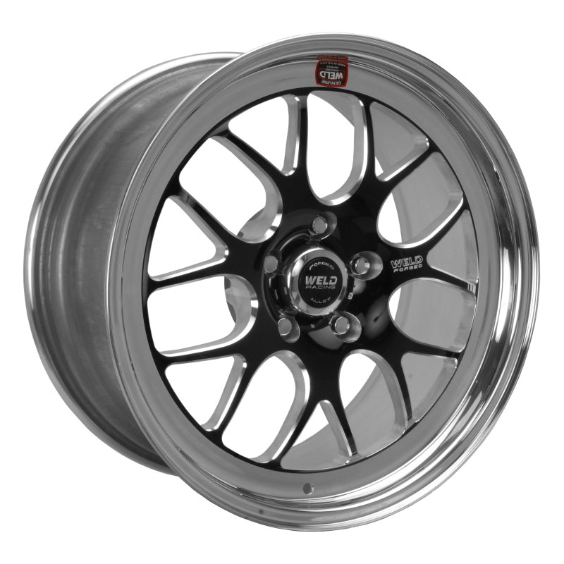 Weld S77 18×8.5 / 5×4.75 BP / 5.6in. BS Black Wheel (High Pad) – Non-Beadlock