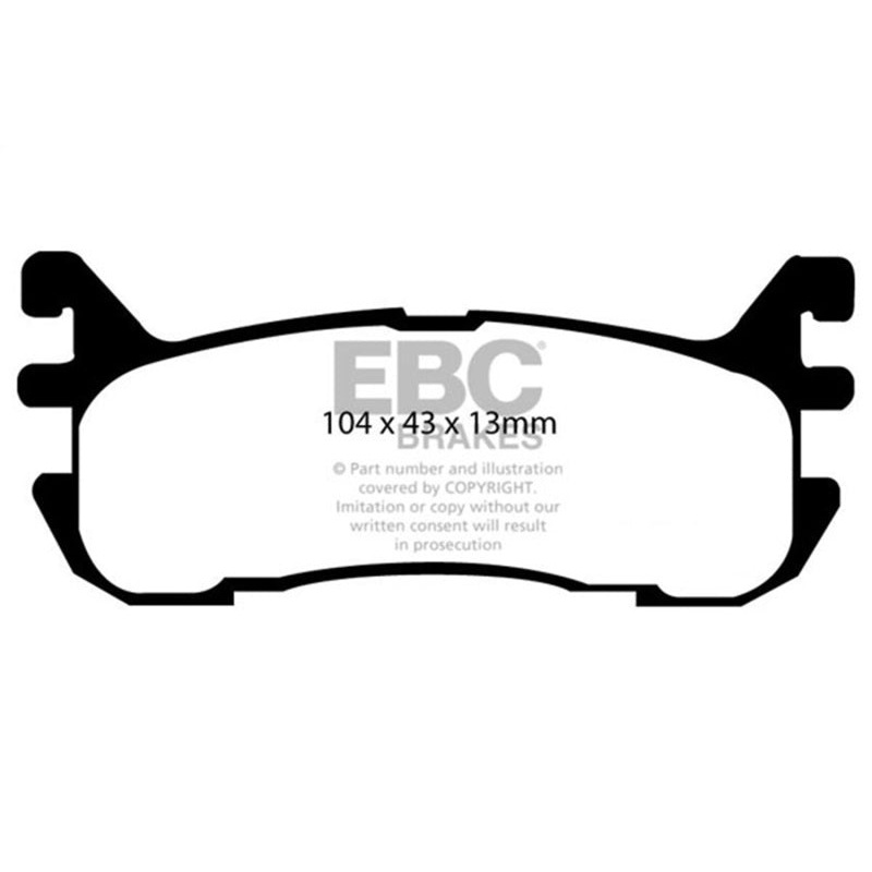 EBC 97-02 Ford Escort 2.0 Yellowstuff Rear Brake Pads