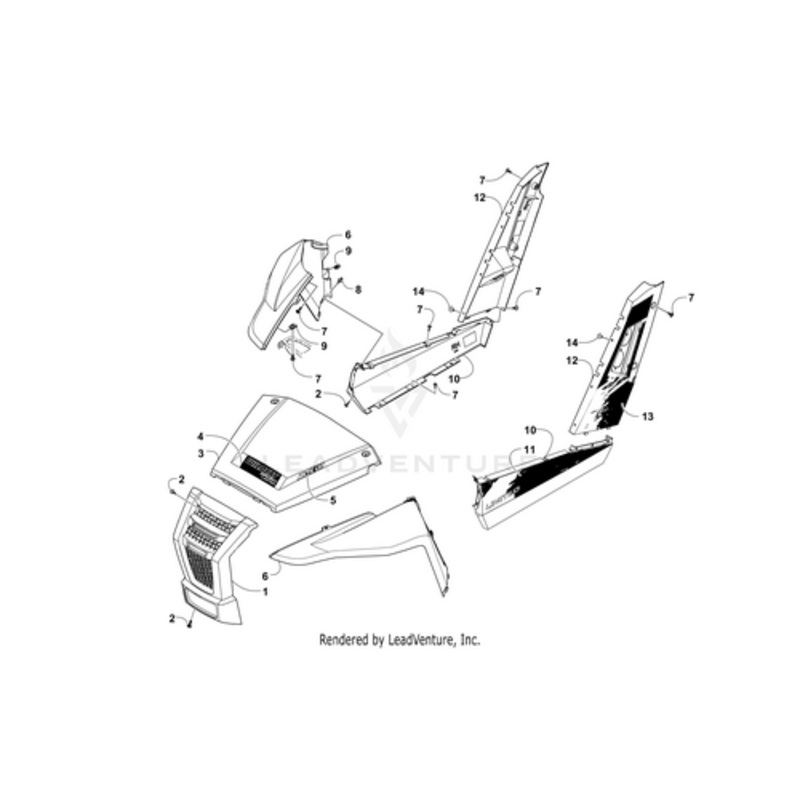 Front Fender – Left – Metallic Black by Arctic Cat