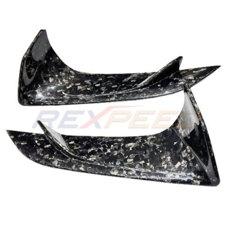 Rexpeed 2020+ Supra GR Forged Carbon Lower Front Bumper Covers | Matte | TS82FCM