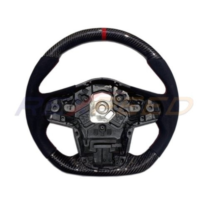 Rexpeed 2020+ Supra GR Carbon Fiber BLACK Suede Steering Wheel | Gloss | TS48