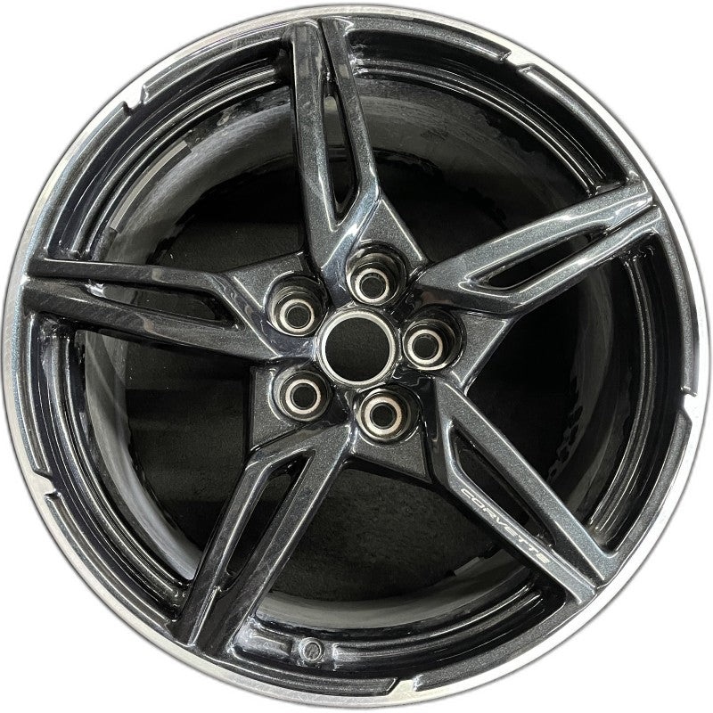 20″ CORVETTE 20-22 rear 20×11 5 spoke black opt Q8Q Original OEM Wheel Rim
