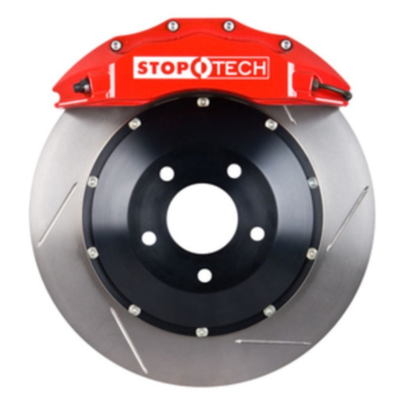 StopTech Porsche 911 05-10 Carrera 07-10 Targa BBK Front ST-60 6-Piston 380x32mm Red Slotted Rotors