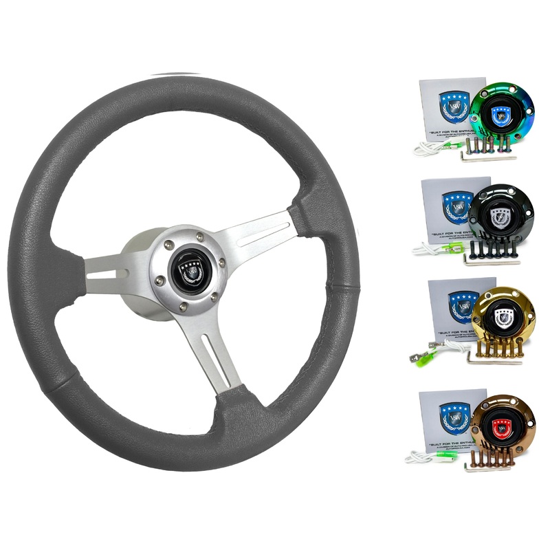 1990+ Nissan 200SX Steering Wheel Kit | Grey Leather | ST3014GRY