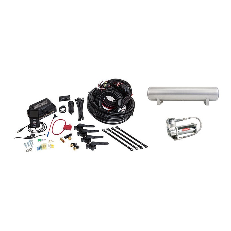 Air Lift 3H System – 1/4″ Lines, VIAIR 444C Compressor, 4 Gallon 5-Port Raw Tank – Universal