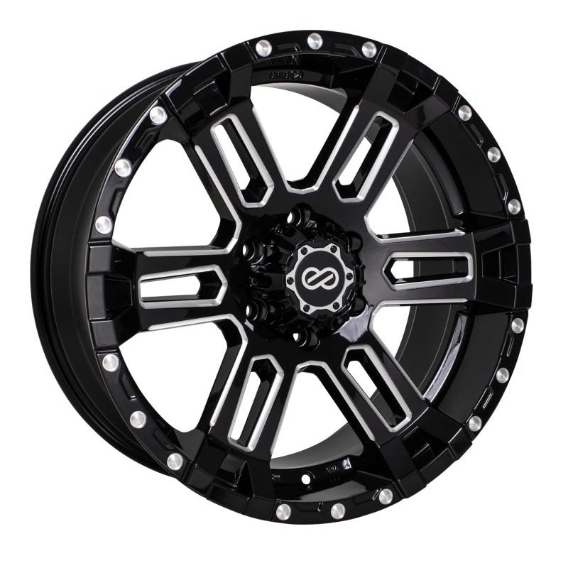 Enkei Commander 20×9 25mm Offset 6×139.7 Bolt Pattern 78 Bore Black Machined Wheel