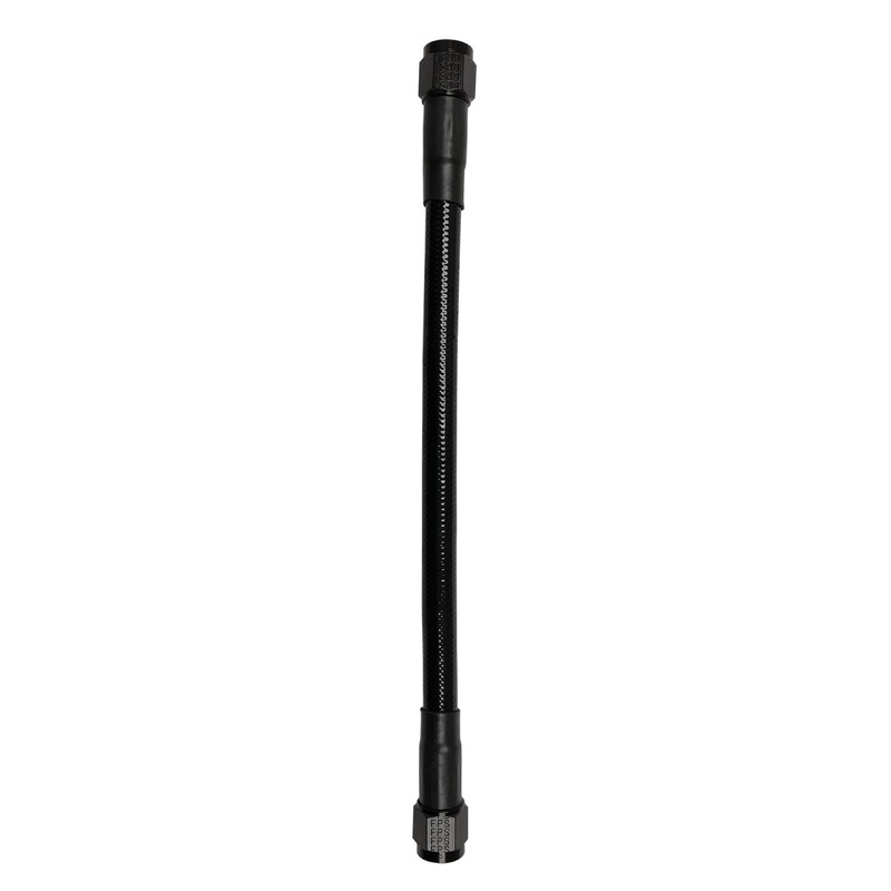 Fragola -6AN Ext Black PTFE Hose Assembly Straight x Straight 60in