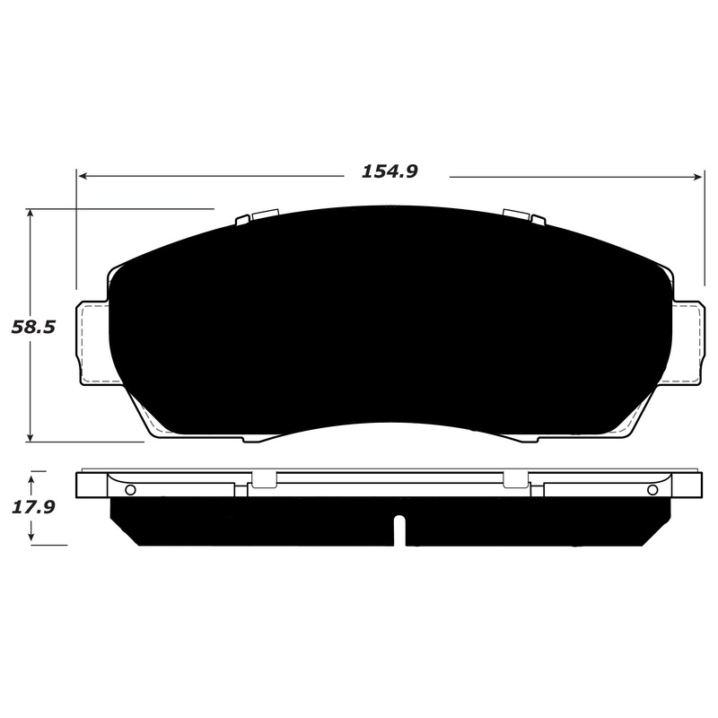 Porterfield Brake Pads for 2017 SUBARU LEGACY SEDAN 2.5i